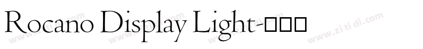 Rocano Display Light字体转换